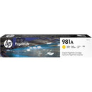 HP 981A YELLOW ORIGINAL PAGEWIDE CARTRIDGE
