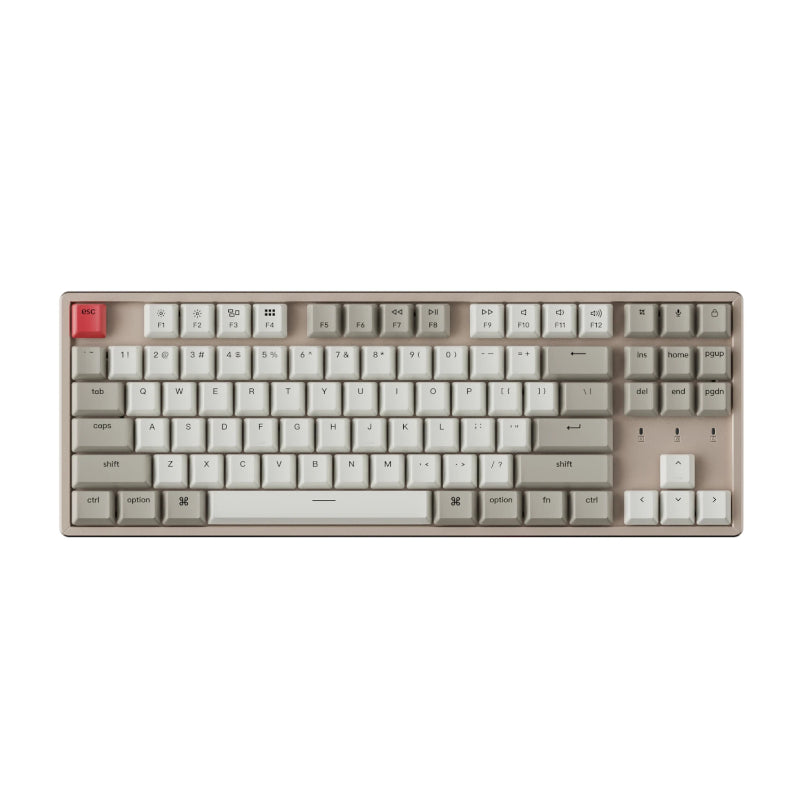 Keychron K8 87 Key Hot-swappable Keychron Alunium Frame Mechanical Keyboard Non-backlit Red Switches