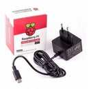 Rct Raspberry P4 B Power Supply - 2 Pin Euro Plug Usb Type C 15.3W 5.1V Dc 3A