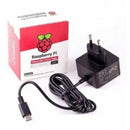 Rct Raspberry P4 B Power Supply - 2 Pin Euro Plug Usb Type C 15.3W 5.1V Dc 3A