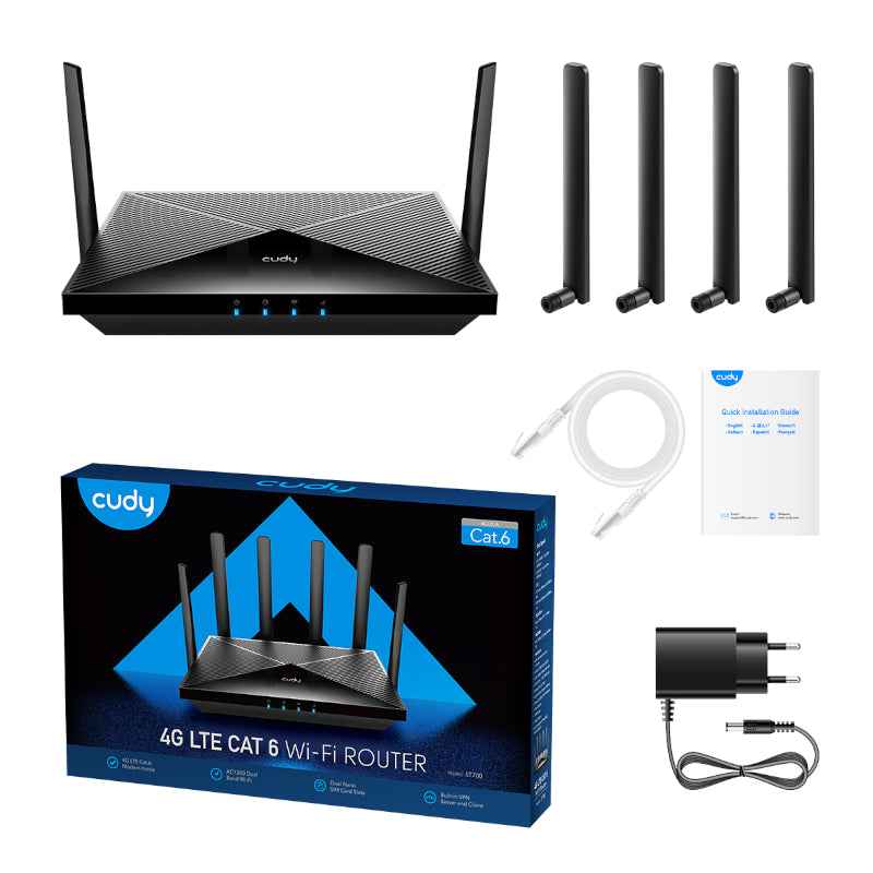 Cudy Ac1200 Wifi 4G Lte Cat6 Gigabit Router