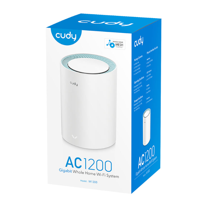 Cudy Ac1200 Wi-Fi Mesh Kit 1 Pack With Gigabit