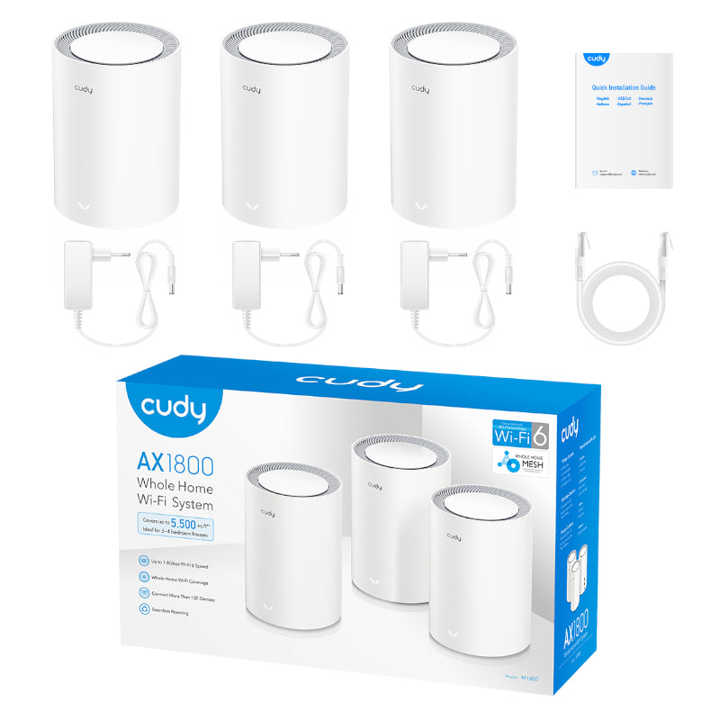 Cudy Mesh Kit 1201Mbps+574Mbps Ax1800 3P