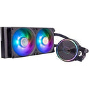 Cooler Master Pl240 Flux 240Mm Aio Cooler Dual Pump Chamber Low Profile Radiator Dual Loop Argb Pump