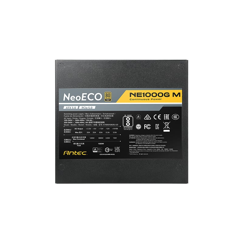 Antec Gen5.0 Atx3.0 1000W Gold Fully Modular Power Supply