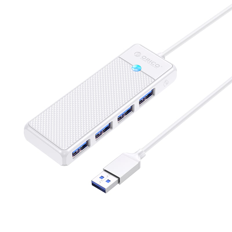 Orico Pw Series 4-Port Usb3.0 Hub Usb-A Usb-A3.0 X 4 (5Gbps Sharing) 15Cm White