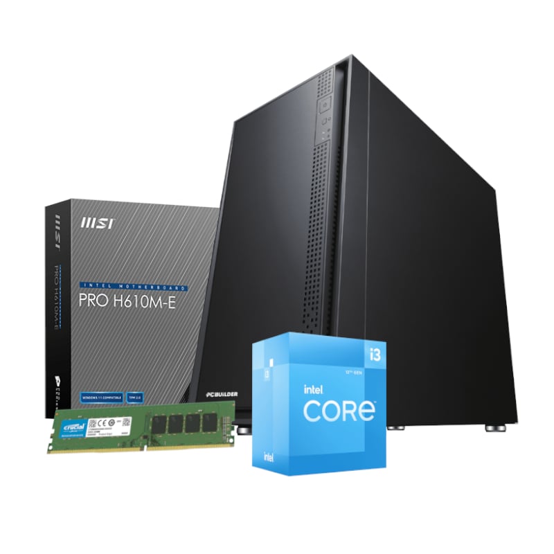 Pcbuilder I3-13100 Uhd730 8Gb 500Gb W11H