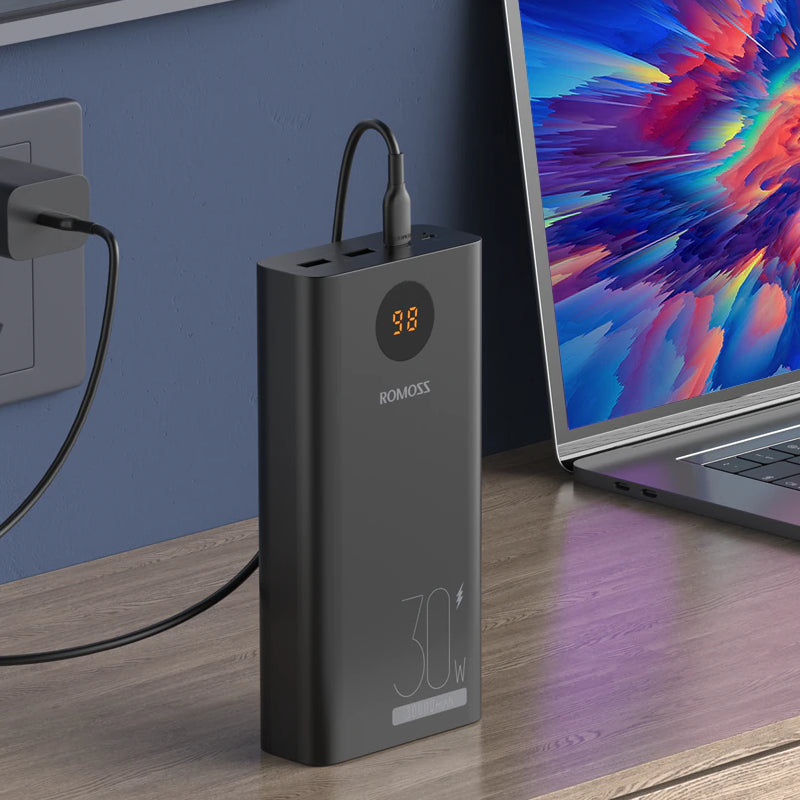 Romoss Zeus 30000Mah 30W Power Bank Blk
