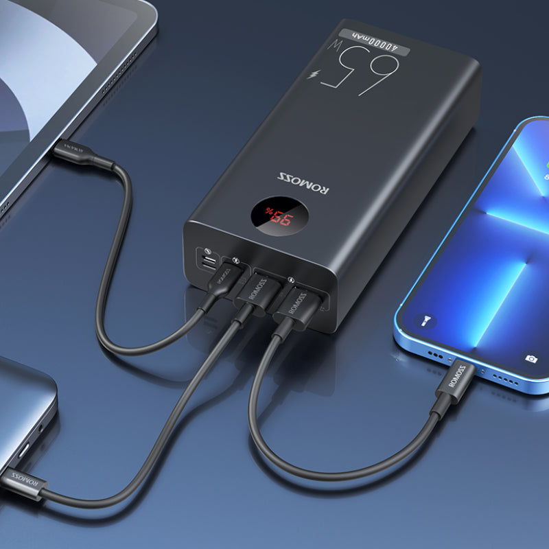 Romoss Zeus 40000Mah 65W Power Bank Blk