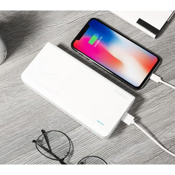 Romoss Sense8+ 30000Mah Qc Type-C Power Bank - White