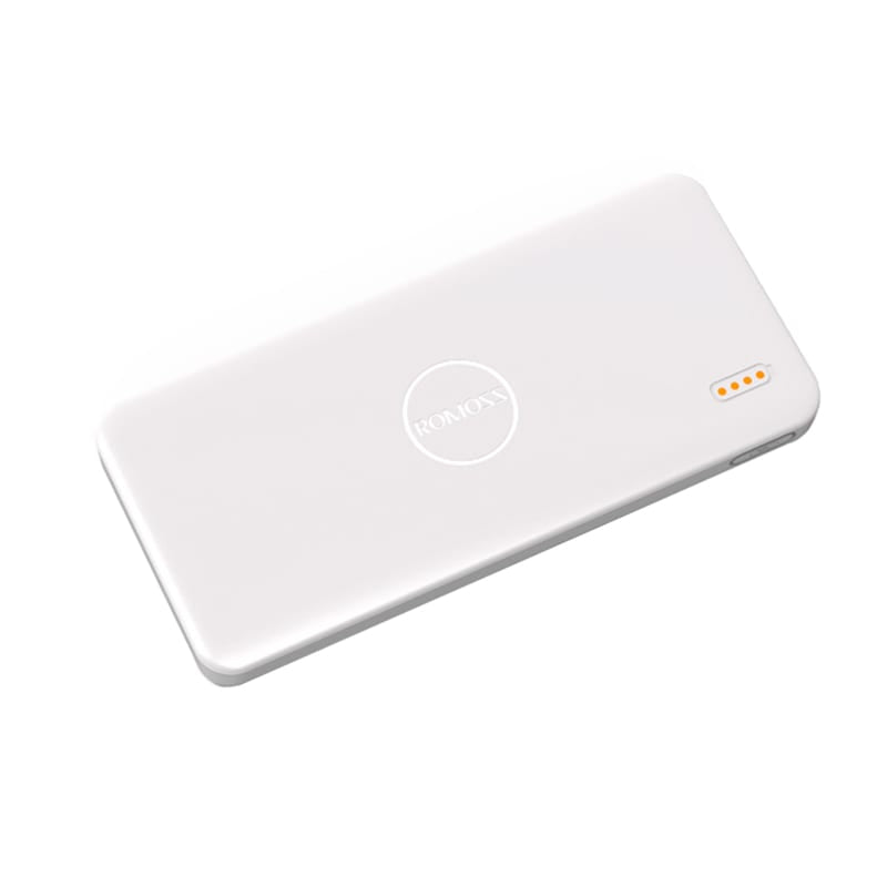 Romoss Pulse 10 10000Mah Input: Micro Usb 5V 2.1A Output: 1 X Usb 5V 2.1A 1 X Usb 5V 1A Power Bank - White