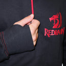 Redragon Hoodie With Front And Back Logo - Black - Small