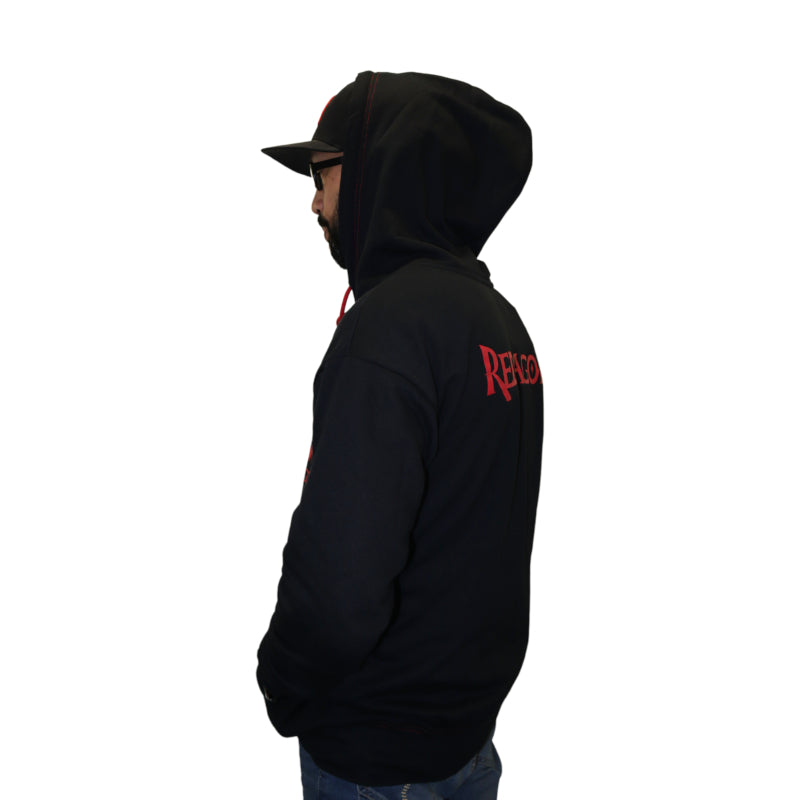 Redragon Hoodie With Front And Back Logo - Black - Xlarge