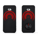 Redragon 2.0 Satellite Speakers Stentor 2X3W Red Led 3.5Mm - Black