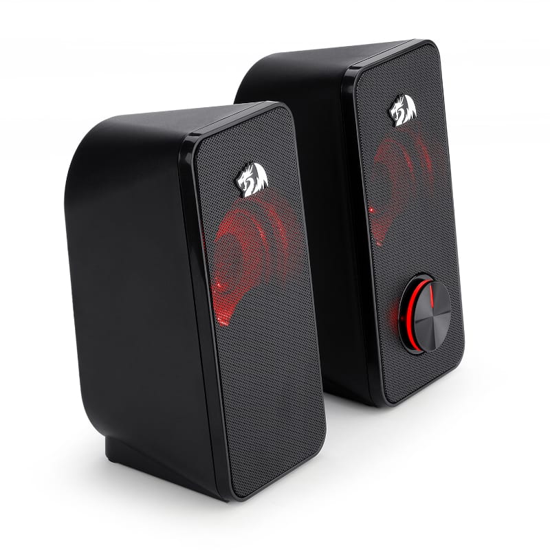 Redragon 2.0 Satellite Speakers Stentor 2X3W Red Led 3.5Mm - Black