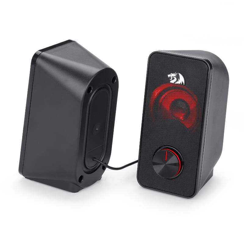 Redragon 2.0 Satellite Speakers Stentor 2X3W Red Led 3.5Mm - Black