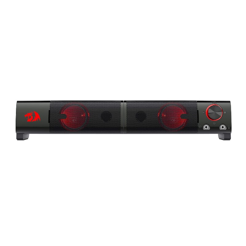 Redragon 2.0 Sound Bar Orpheus 2X3W 3.5Mm Red Led Gaming Speaker - Black