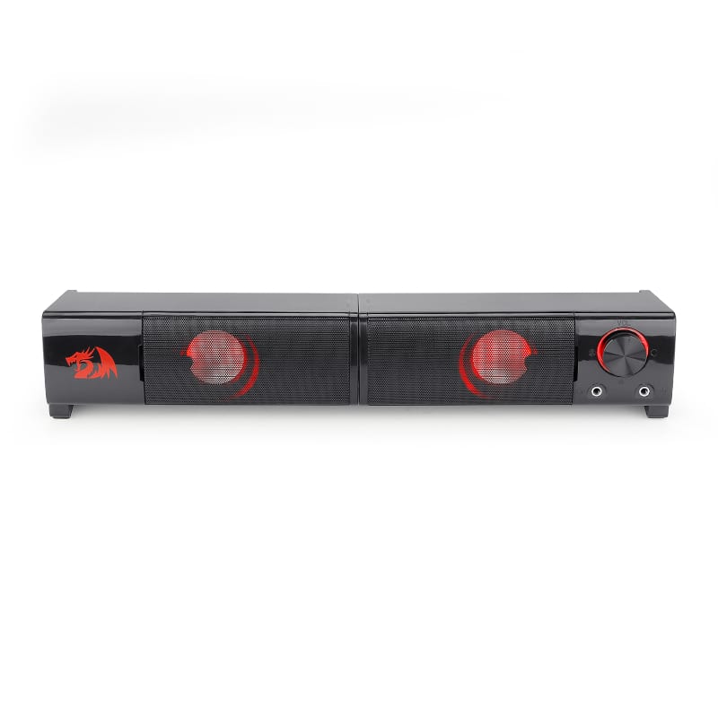 Redragon 2.0 Sound Bar Orpheus 2X3W 3.5Mm Red Led Gaming Speaker - Black