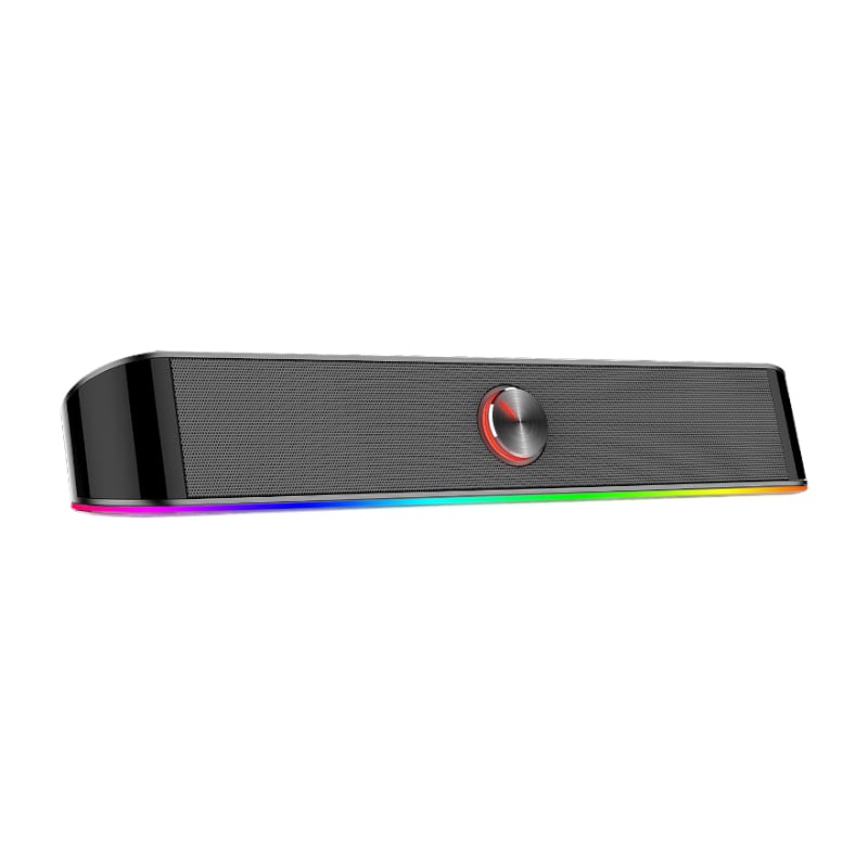 Redragon 2.0 Sound Bar Adiemus 2 X 3W Rgb Usb Aux Pc Gaming Speaker - Black