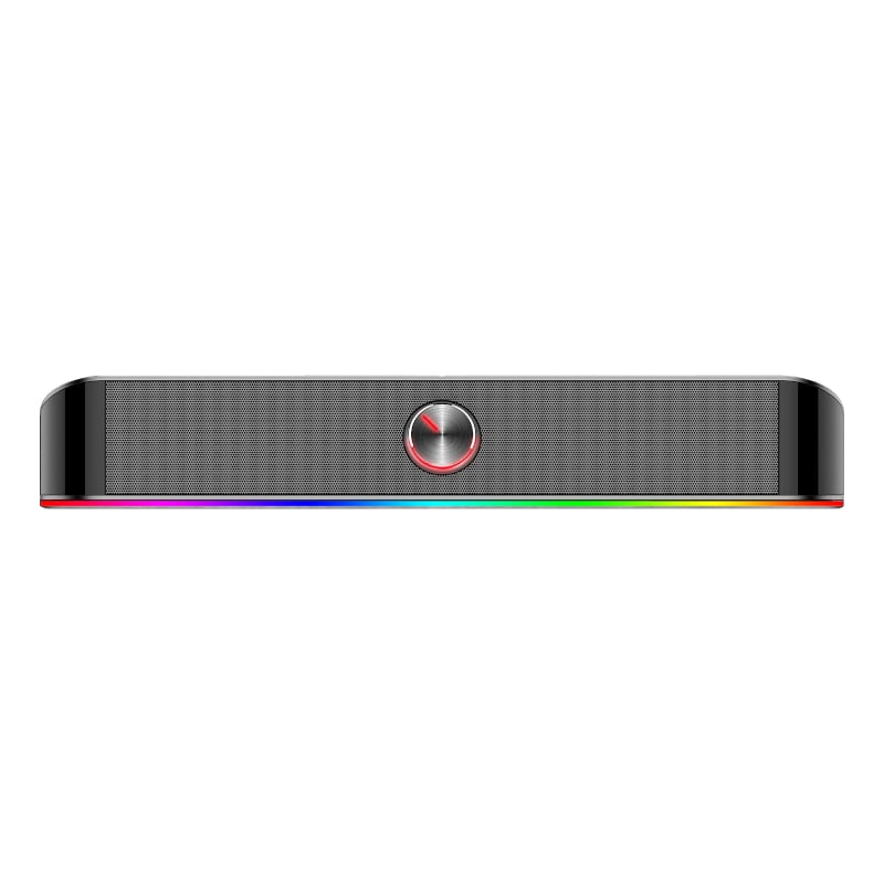 Redragon 2.0 Sound Bar Adiemus 2 X 3W Rgb Usb Aux Pc Gaming Speaker - Black