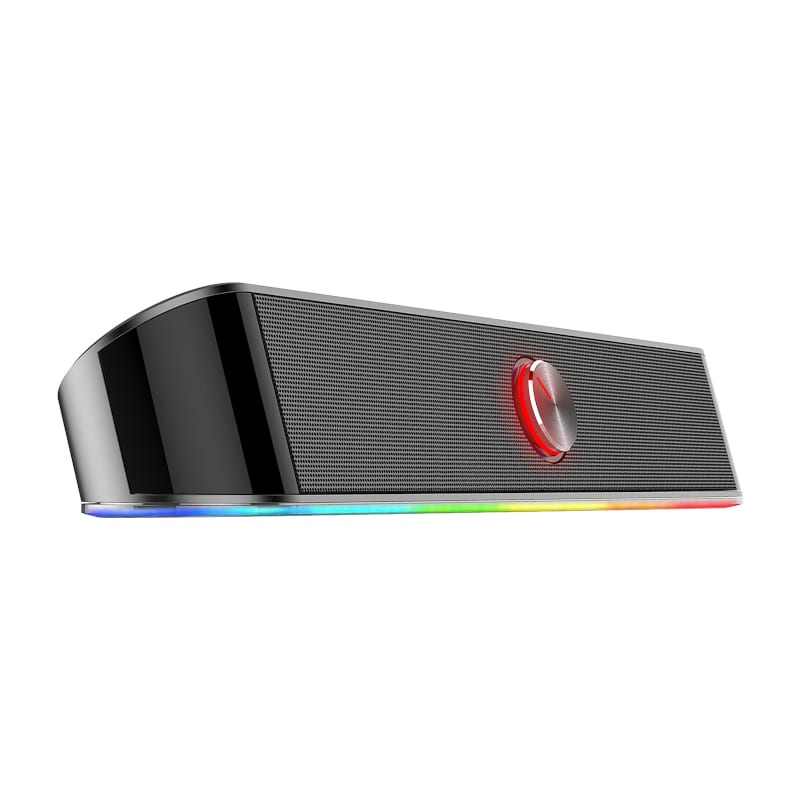 Redragon 2.0 Sound Bar Adiemus 2 X 3W Rgb Usb Aux Pc Gaming Speaker - Black