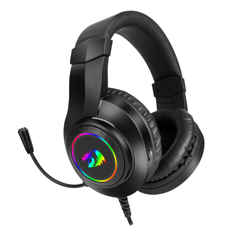 Redragon Over-Ear Hylas Aux (Mic And Headset) Usb (Power Only)
 Rgb Gaming Headset - Black