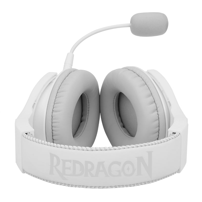 Redragon Over-Ear Pandora Usb (Power Only) Aux (Mic And Headset) Rgb Gaming Headset - White