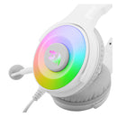 Redragon Over-Ear Pandora Usb (Power Only) Aux (Mic And Headset) Rgb Gaming Headset - White