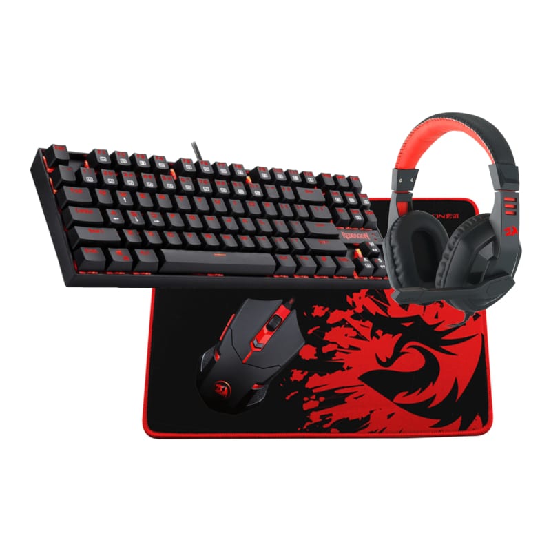 Redragon 4In1 Mechanical Gang Combo Mouse Mouse Pad Headset Mechanical Keyboard