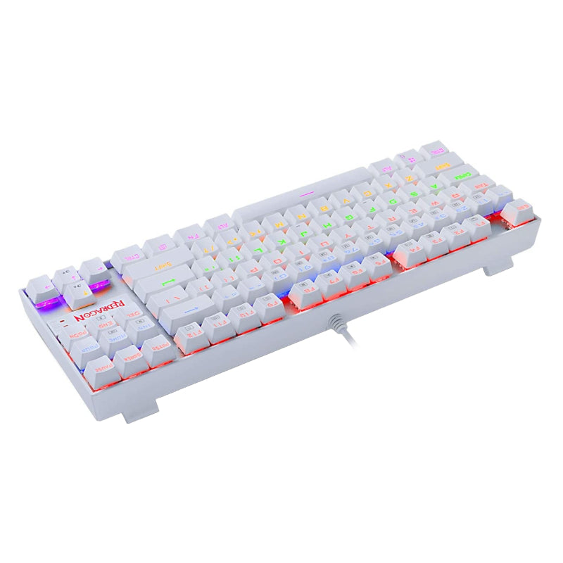 Redragon Kumara Mechanical 87 Key Rgb Backlit Gang Keyboard - White