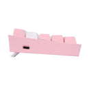 REDRAGON FIZZ Rainbow LED 61 KEY Mechanical Wired Gaming Keyboard – White/Pink