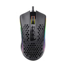 Redragon Storm 12400Dpi 7 Buttons Ergonomic Design P3327 Optical Sensor Lightweight Body Rgb Backlit Gaming Mouse - Black