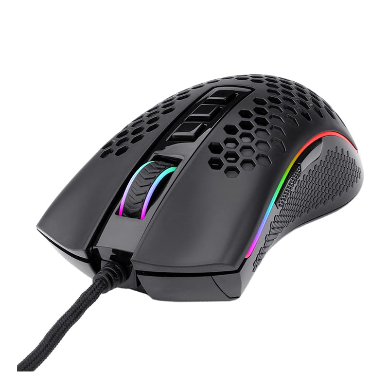 Redragon Storm 12400Dpi 7 Buttons Ergonomic Design P3327 Optical Sensor Lightweight Body Rgb Backlit Gaming Mouse - Black