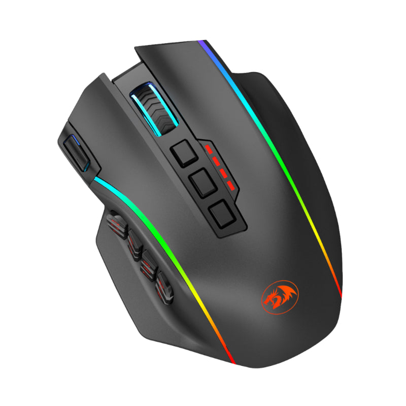 Redragon Perdiction Pro 16000Dpi Rgb Wireless Mmo Ergo Gaming Mouse - Black
