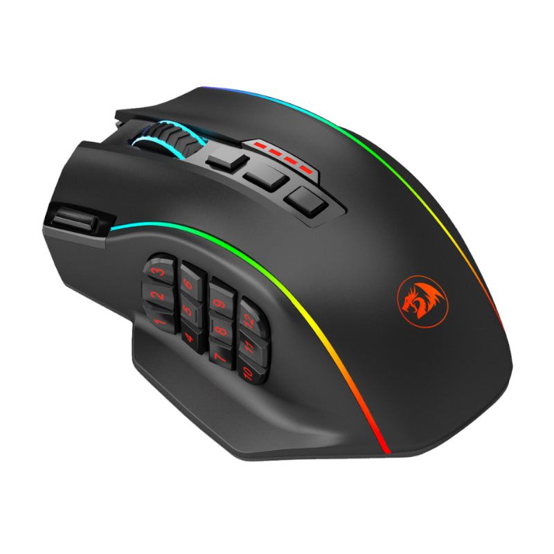 Redragon Perdiction Pro 16000Dpi Rgb Wireless Mmo Ergo Gaming Mouse - Black