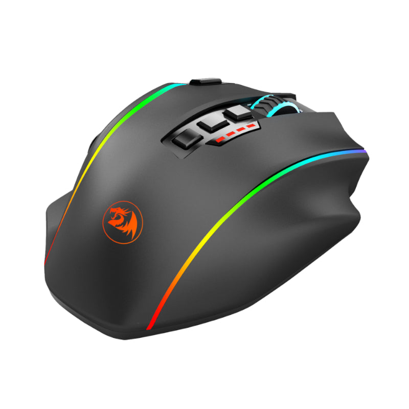 Redragon Perdiction Pro 16000Dpi Rgb Wireless Mmo Ergo Gaming Mouse - Black