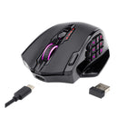 Redragon Impact Elite Wireless Mmo 16000dpi 18 Button|ergonomic Design|rgb Backlit Gaming Mouse - Black