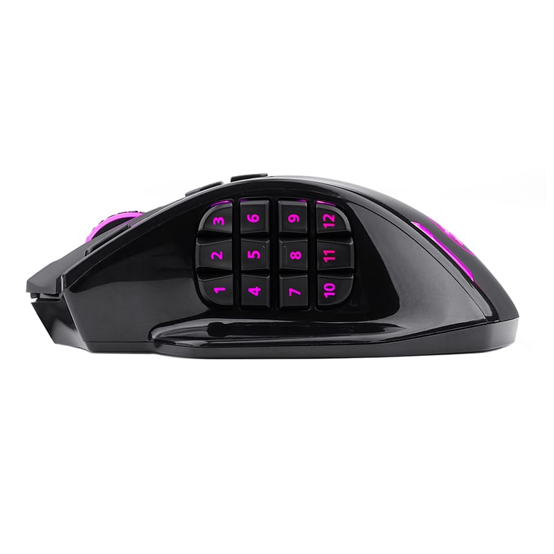 Redragon Impact Elite Wireless Mmo 16000dpi 18 Button|ergonomic Design|rgb Backlit Gaming Mouse - Black