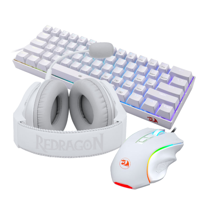 Redragon 3In1 Ms Hs Kb Wired Combo - White