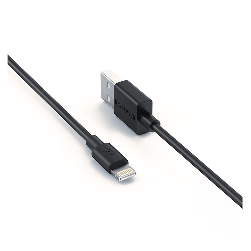 Ravpower Usb To Lightning 3 Pack 1x 0.6m|1x 1m|1x 2m Cable - Black