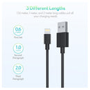 Ravpower Usb To Lightning 3 Pack 1x 0.6m|1x 1m|1x 2m Cable - Black