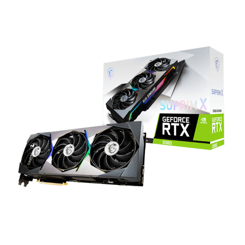 Msi Nvidia Geforce Rtx 3080 Suprim X 12g Lhr Gddr6x 384-bit Graphics Card