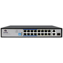 Scoop 16 Port Fast Ethernet Ai Poe Switch 2Ge 1Sfp Uplink