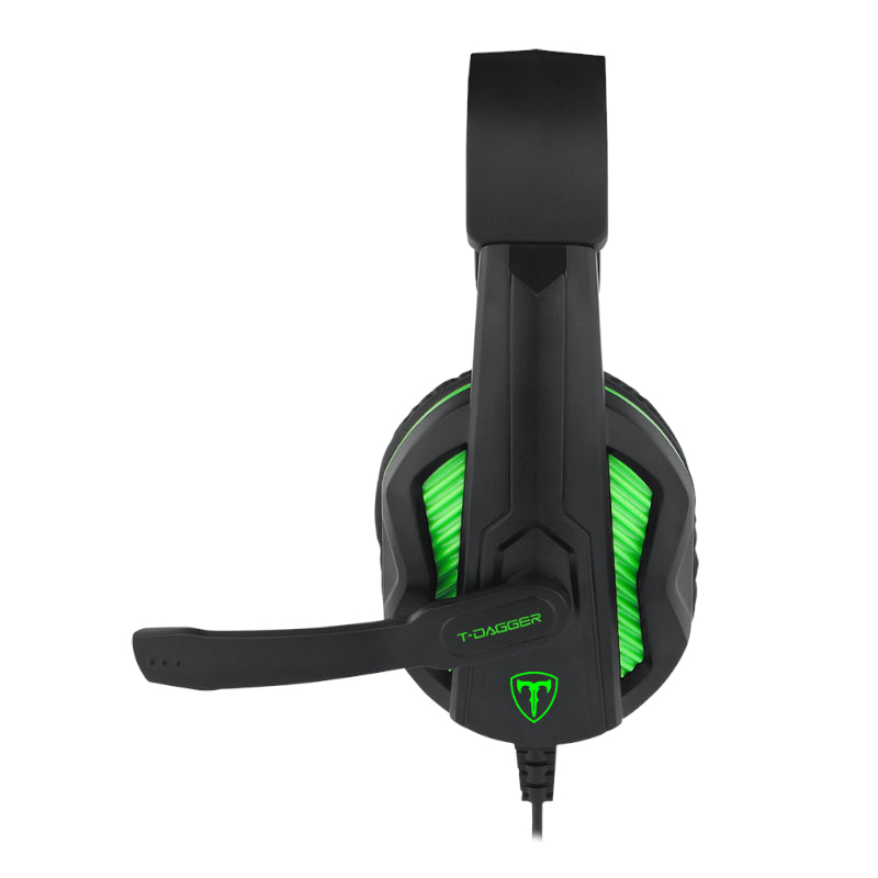 T-dagger Cook 3.5mm Gaming Headset - Black/green