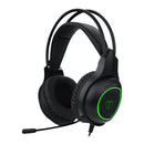 T-Dagger Atlas Green Lighting 210Cm Cable 3.5Mm (Mic And Headset) + Usb (Power Only) Omni-Directional Gooseneck Mic 40Mm Bass Driver Stereo Gaming Headset - Black Green