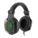 T-Dagger Eiger 2 X 3.5Mm (Mic And Headset) + Usb (Power Only) Mute + Volume Buttons Green Backlighting Over-Ear Gaming Headset - Black