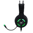 T-Dagger Andes Green Lighting 210Cm Cable Usb Omni-Directional Luminous Gooseneck Mic 40Mm Bass Driver Stereo Gaming Headset - Black/Green