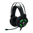 T-Dagger Andes Green Lighting 210Cm Cable Usb Omni-Directional Luminous Gooseneck Mic 40Mm Bass Driver Stereo Gaming Headset - Black/Green