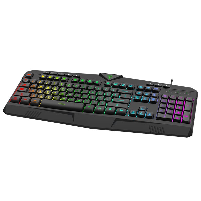 T-Dagger Submarine Rgb Colour Lighting 104-107 Key 150Cm
 Cable 19 Non-Conflict Keys Gang Keyboard - Black