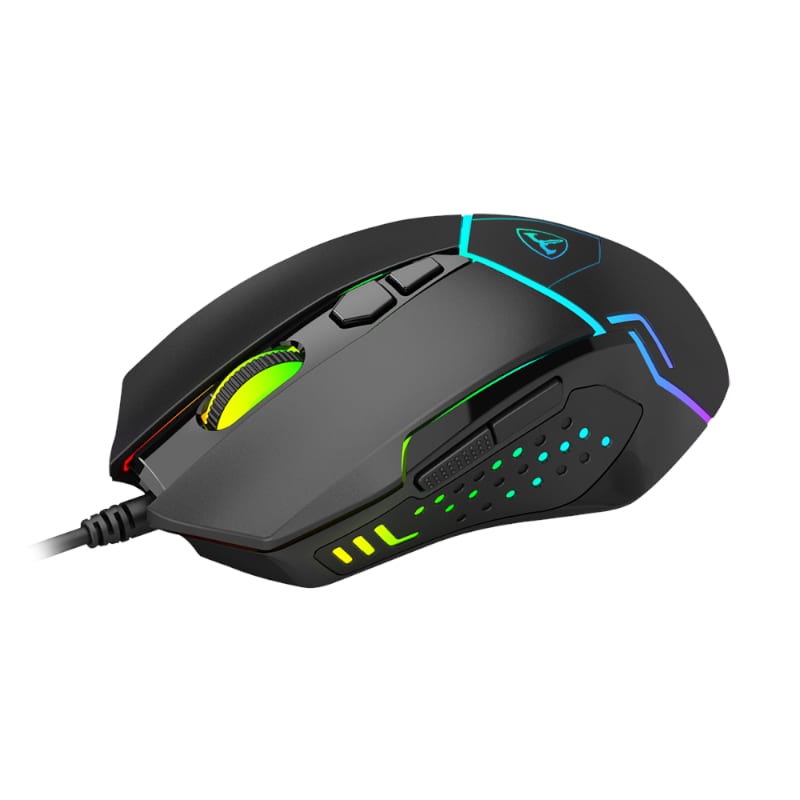 T-Dagger Senior 4800Dpi 7 Button 180Cm Cable Ambi-Design Rgb Backlit Gaming Mouse - Black